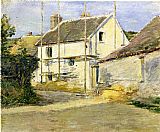 Theodore Robinson Wall Art - House with Scaffolding